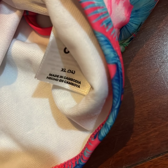 Art Class Pink and Blue Crop Bikini with Cut Out XL kids - Picture 2 of 4